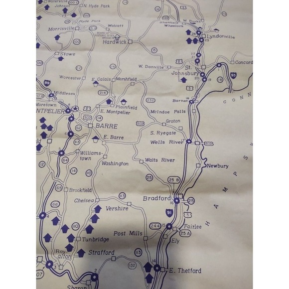 Map Vermont covered bridges State Of Vermont Agency Of Transportation 1988 map - Picture 9 of 13